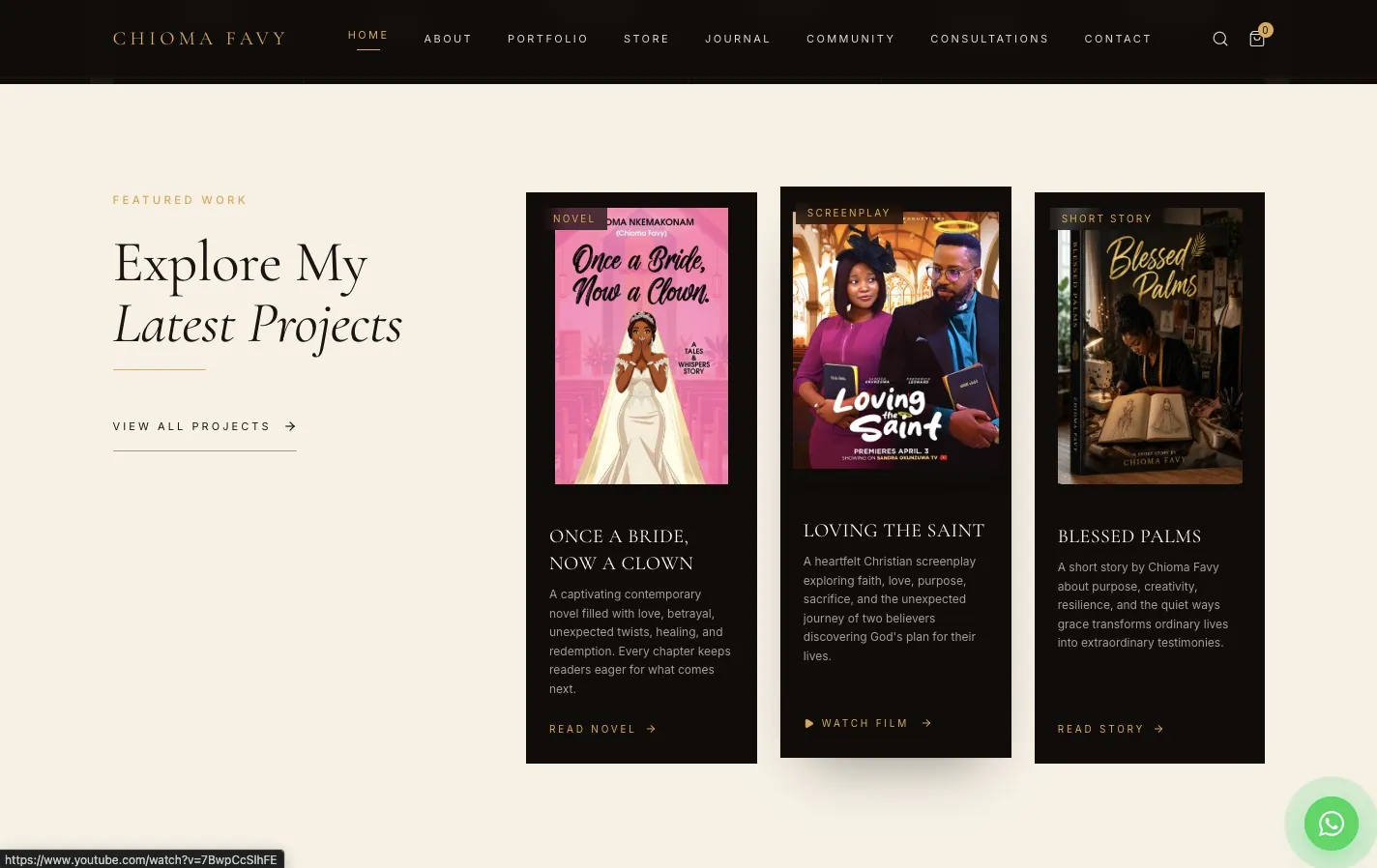 ChiomaFavy.com screenshot 2